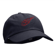 Flaming Baseball Outline Embroidered Unstructured Cotton Twill Cap