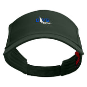 Navy Scuba Diving Logo Embroidered Cotton Twill Sun Visor - Dk-Green OSFM