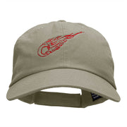 Flaming Baseball Outline Embroidered Unstructured Cotton Twill Cap