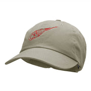 Flaming Baseball Outline Embroidered Unstructured Cotton Twill Cap