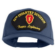 25th Infantry Division Tropic Lightning Patched Solid Cotton Twill Pro Style Cap - Navy OSFM