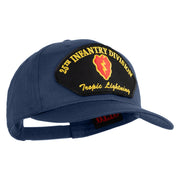 25th Infantry Division Tropic Lightning Patched Solid Cotton Twill Pro Style Cap - Navy OSFM