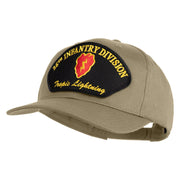 25th Infantry Division Tropic Lightning Patched Solid Cotton Twill Pro Style Cap - Khaki OSFM
