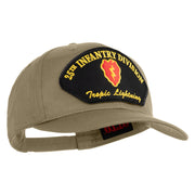 25th Infantry Division Tropic Lightning Patched Solid Cotton Twill Pro Style Cap - Khaki OSFM
