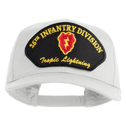 25th Infantry Division Tropic Lightning Patched Solid Cotton Twill Pro Style Cap - White OSFM