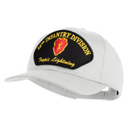25th Infantry Division Tropic Lightning Patched Solid Cotton Twill Pro Style Cap - White OSFM