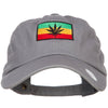 Rasta Leaf Flag Embroidered Unstructured Cap