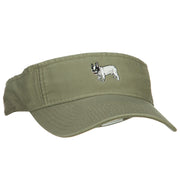 French Bulldog Embroidered Pro Style Cotton Washed Visor