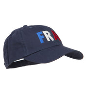 France FRA Flag Embroidered Low Profile Cap