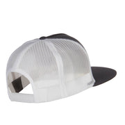 Fishing Rules Embroidered Snapback Mesh Cap