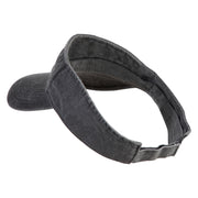On a Side Quest Embroidered Pigment Dyed Cotton Twill Visor - Black OSFM