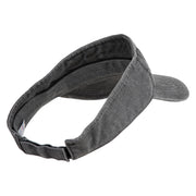 On a Side Quest Embroidered Pigment Dyed Cotton Twill Visor - Black OSFM