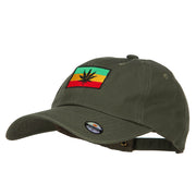 Rasta Leaf Flag Embroidered Unstructured Cap