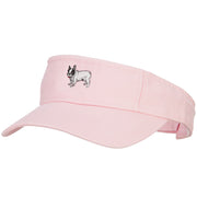 French Bulldog Embroidered Pro Style Cotton Washed Visor