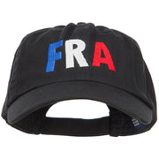 France FRA Flag Embroidered Low Profile Cap