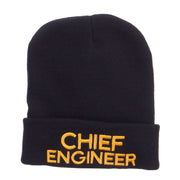 Chief Engineer Embroidered Long Beanie