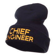 Chief Engineer Embroidered Long Beanie