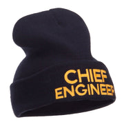 Chief Engineer Embroidered Long Beanie