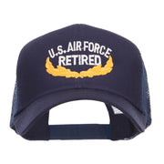 US Air Force Retired Embroidered Mesh Cap