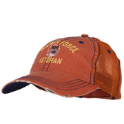 US Air Force Veteran Military Embroidered Low Cotton Mesh Cap