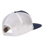 Fishing Rules Embroidered Snapback Mesh Cap