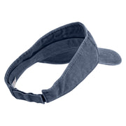 On a Side Quest Embroidered Pigment Dyed Cotton Twill Visor - Navy OSFM