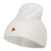 Mini Fire Embroidered Short Beanie