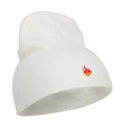 Mini Fire Embroidered Short Beanie