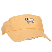 French Bulldog Embroidered Pro Style Cotton Washed Visor