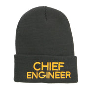 Chief Engineer Embroidered Long Beanie