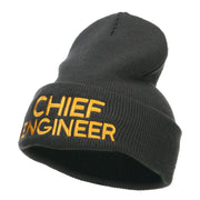 Chief Engineer Embroidered Long Beanie