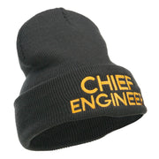 Chief Engineer Embroidered Long Beanie