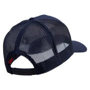 Diving in the Sea Logo Embroidered Twill 5 panel Mesh Back Cap - Navy OSFM