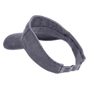 On a Side Quest Embroidered Pigment Dyed Cotton Twill Visor - Grey OSFM