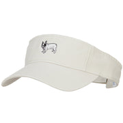 French Bulldog Embroidered Pro Style Cotton Washed Visor