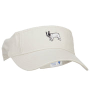 French Bulldog Embroidered Pro Style Cotton Washed Visor