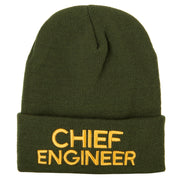 Chief Engineer Embroidered Long Beanie