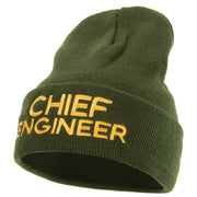 Chief Engineer Embroidered Long Beanie