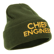 Chief Engineer Embroidered Long Beanie