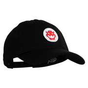 Fire Bowser Iron On Patched Unstructured Cotton Twill Washed Cap - Black OSFM