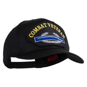 Combat Infantry Veteran Patched Solid Cotton Twill Pro Style Cap - Black OSFM