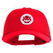 Fire Bowser Iron On Patched Unstructured Cotton Twill Washed Cap - Red OSFM