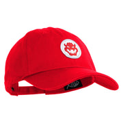 Fire Bowser Iron On Patched Unstructured Cotton Twill Washed Cap - Red OSFM