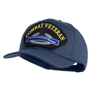 Combat Infantry Veteran Patched Solid Cotton Twill Pro Style Cap - Navy OSFM