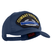 Combat Infantry Veteran Patched Solid Cotton Twill Pro Style Cap - Navy OSFM