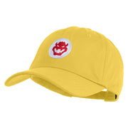 Fire Bowser Iron On Patched Unstructured Cotton Twill Washed Cap - Yellow OSFM