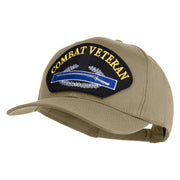 Combat Infantry Veteran Patched Solid Cotton Twill Pro Style Cap - Khaki OSFM