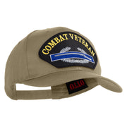 Combat Infantry Veteran Patched Solid Cotton Twill Pro Style Cap - Khaki OSFM