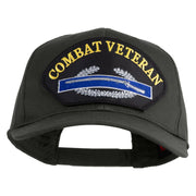 Combat Infantry Veteran Patched Solid Cotton Twill Pro Style Cap - Charcoal OSFM