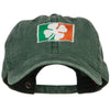 Ireland Flag with Shamrock Embroidered Washed Cap